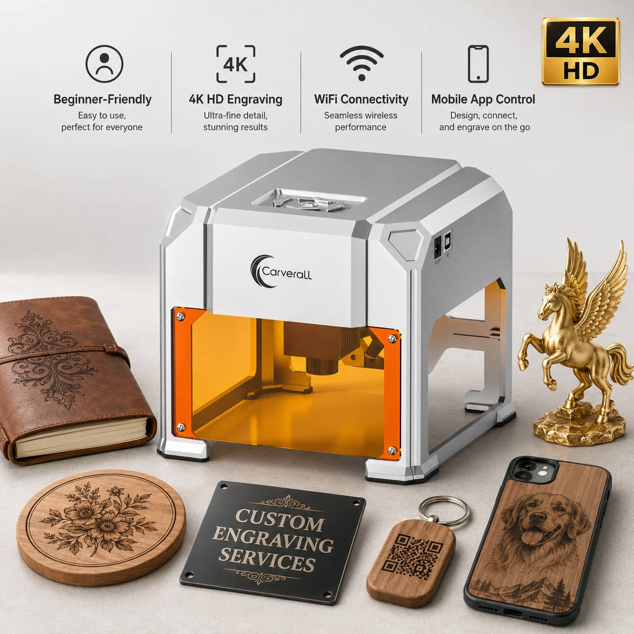 Diy Automation - Carverall Laser Engraver Machine, K4 3W,