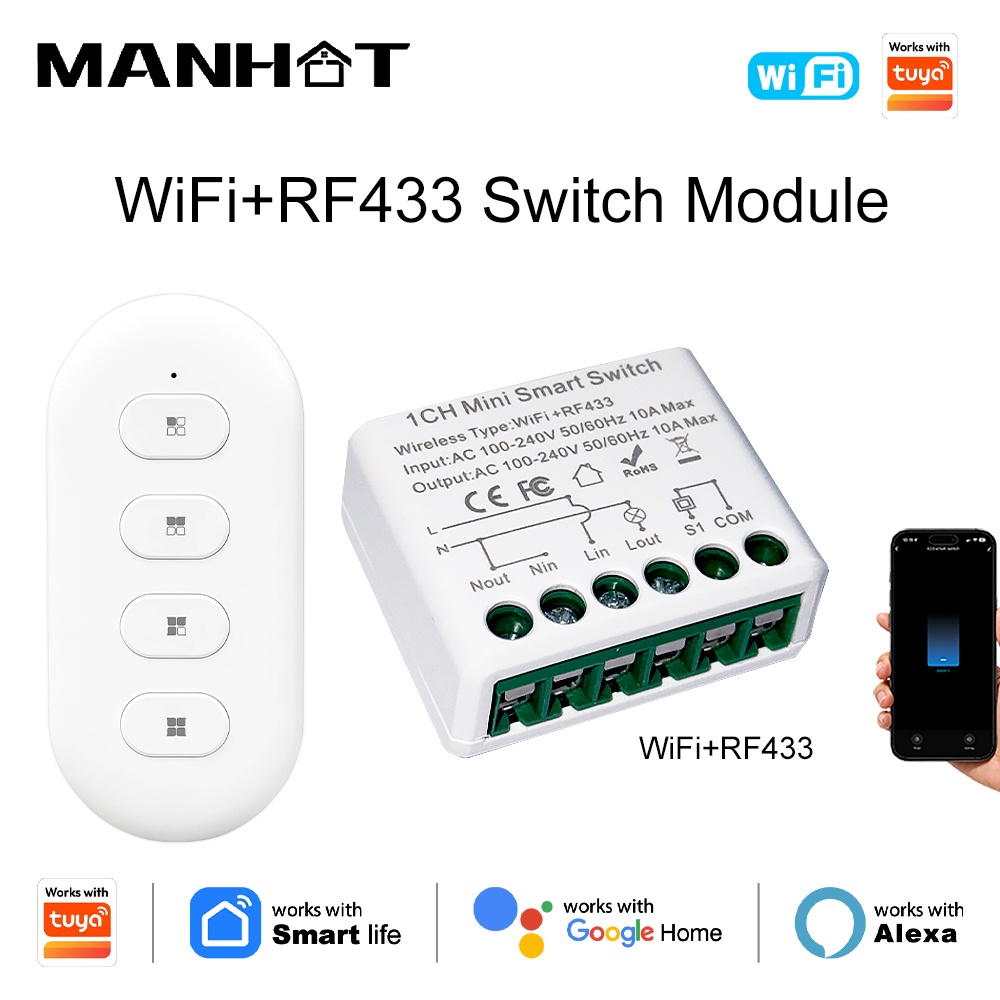 For Tuya WIFI 10A Smart Light  – обзор и цена Smart Home Automation Diy
