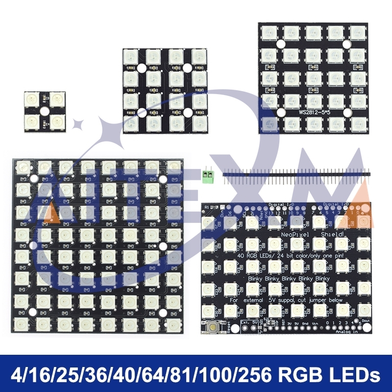 WS2812 Module 5050 RGB 4x4 8x8 – обзор и цена Rgb Led Matrix 8X8