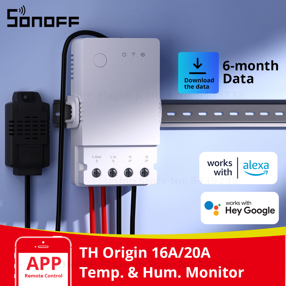 SONOFF TH Origin 16A 20A WiFi  – обзор и цена Home Automation Ideas