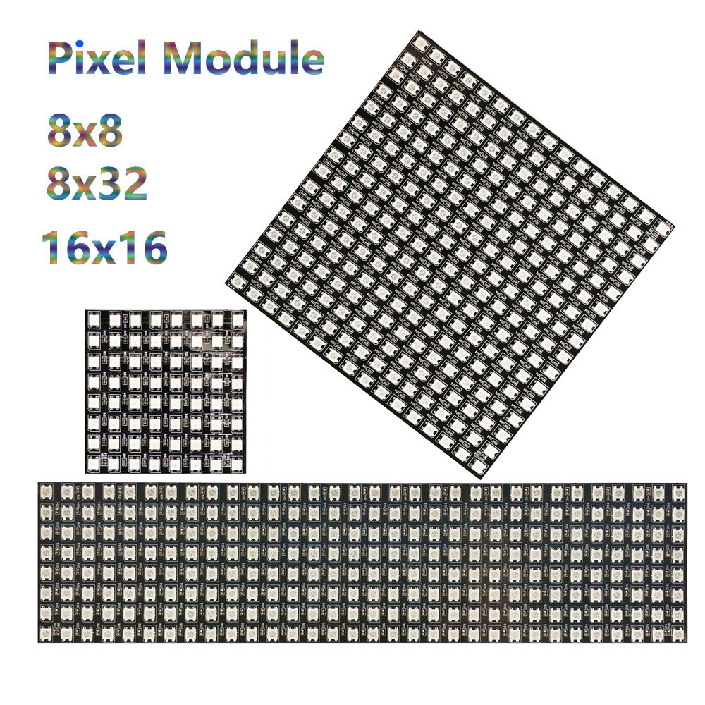 DC5V WS2812B 8*8 16*16 8*32 Fl – обзор и цена Rgb Led Matrix 8X8