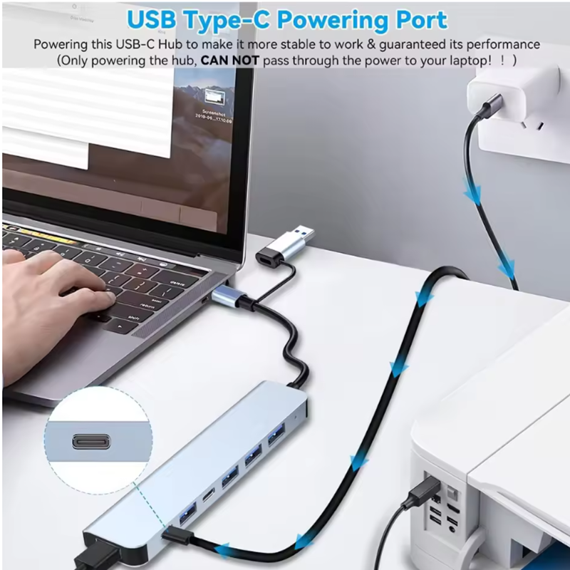 USB C Hub USB Splitter 8 in 1  – обзор и цена Home Assistant Sd