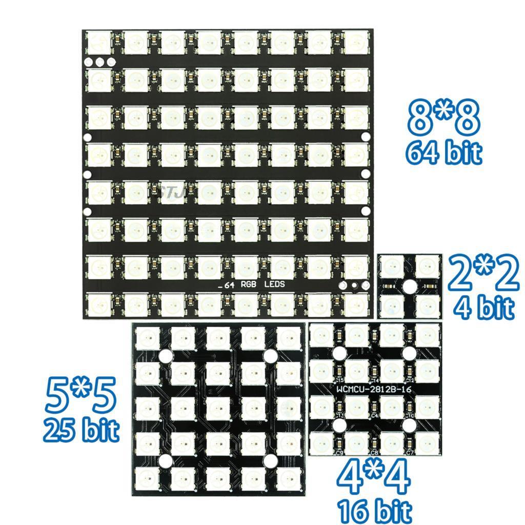 WS2812 LED 5050 RGB 8x8 4 16 2 – обзор и цена Rgb Led Matrix 8X8