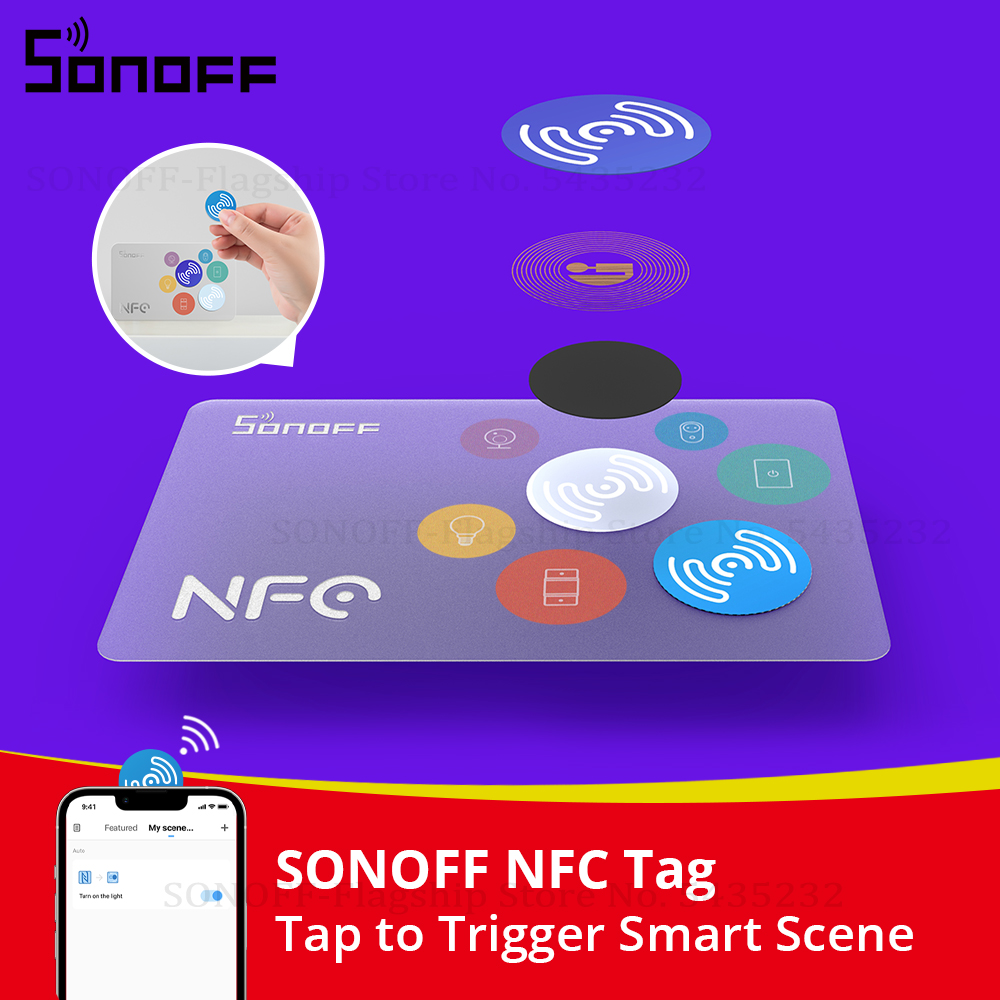 SONOFF NFC Tag Ntag215 Sticker – обзор и цена Sonoff Basic Switch