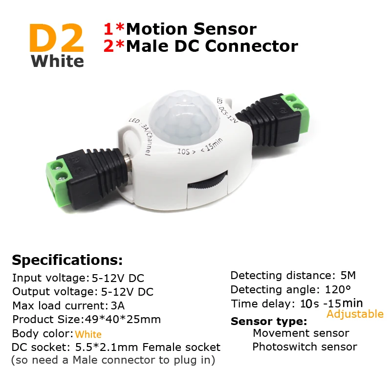 PIR Motion Sensor Switch 12V D – обзор и цена Motion Sensor Pir Wired
