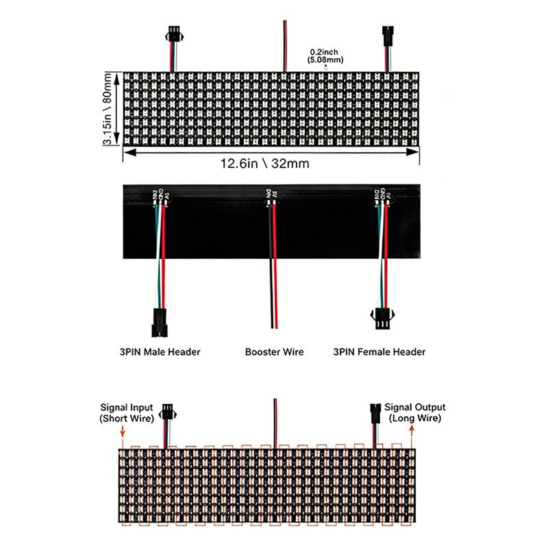 WS2812B Smart Pixel Module Mat – обзор и цена Rgb Led Matrix 8X8