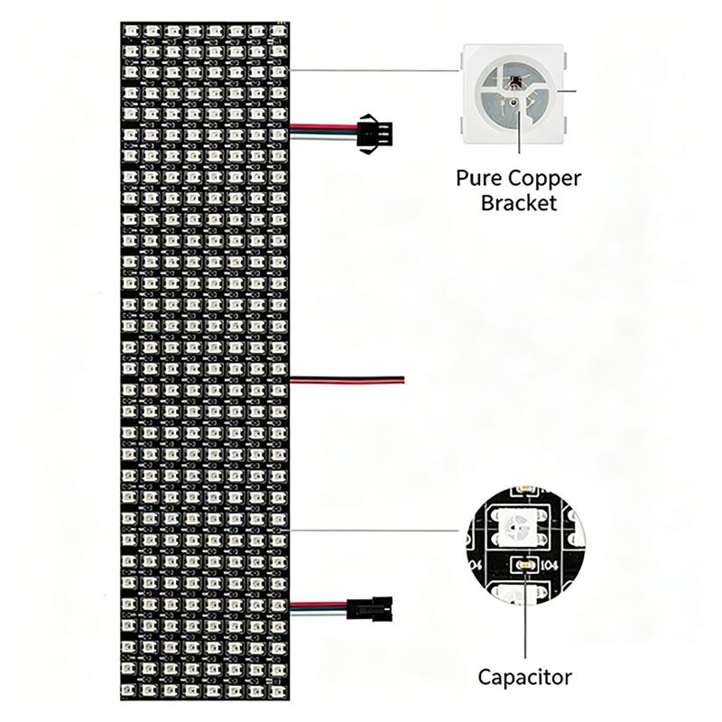 WS2812B Smart Pixel Module Mat – обзор и цена Rgb Led Matrix 8X8