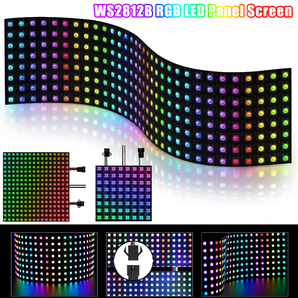 DC5V WS2812B RGB LED Panel Scr – обзор и цена Rgb Led Matrix 8X8