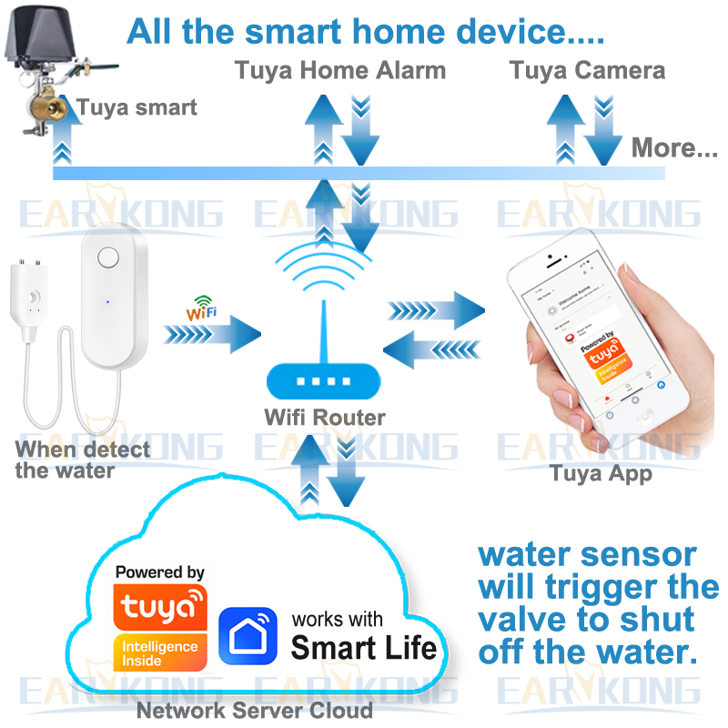 Tuya WiFi Smart Water Leak Sen – обзор и цена Water Leak Detector Wired