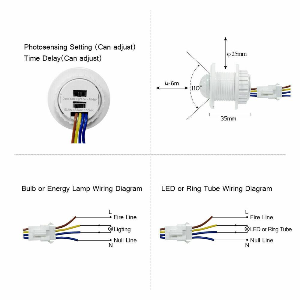 Time Delay PIR Infrared Body M – обзор и цена Motion Sensor Pir Wired